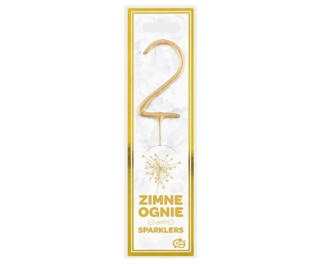 Sparklers Number "2", gold